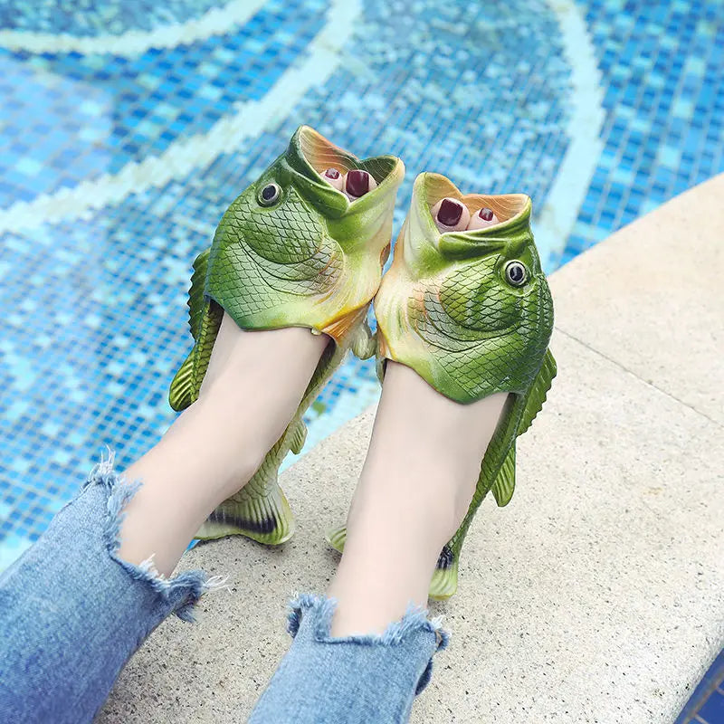Fish Shoes Beach Slippers Unisex Funny Shoes