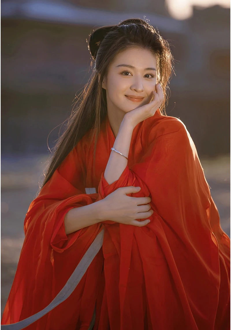 Women Hanfu Dress Chinese Traditional Hanfu Dance Dress Female Cosplay Costume Summer Red Dress Hanfu For Women Plus Size