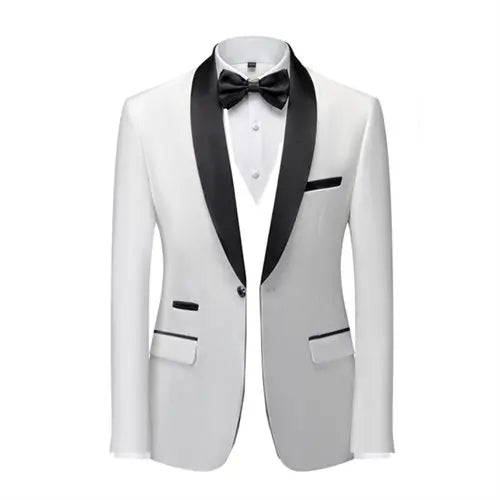 Men Skinny Terno Masculino, Formal Slim Fit Tuxedo Prom Suit / Male Groom Wedding Blazers High Quality Dress Jacket Coat