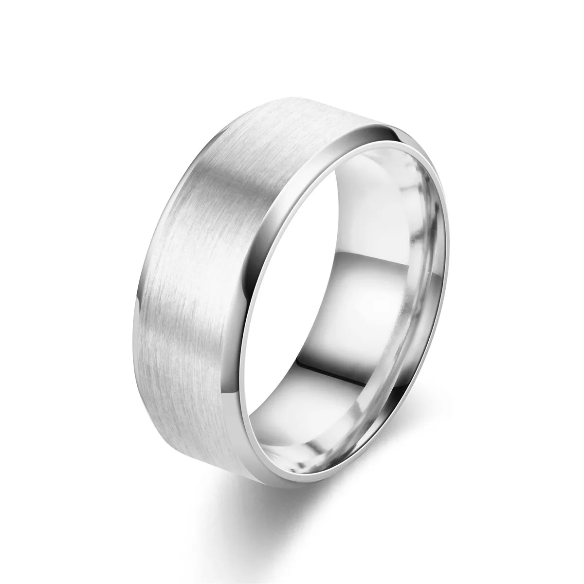 8mm Tungsten Wedding Band Ring Brushed