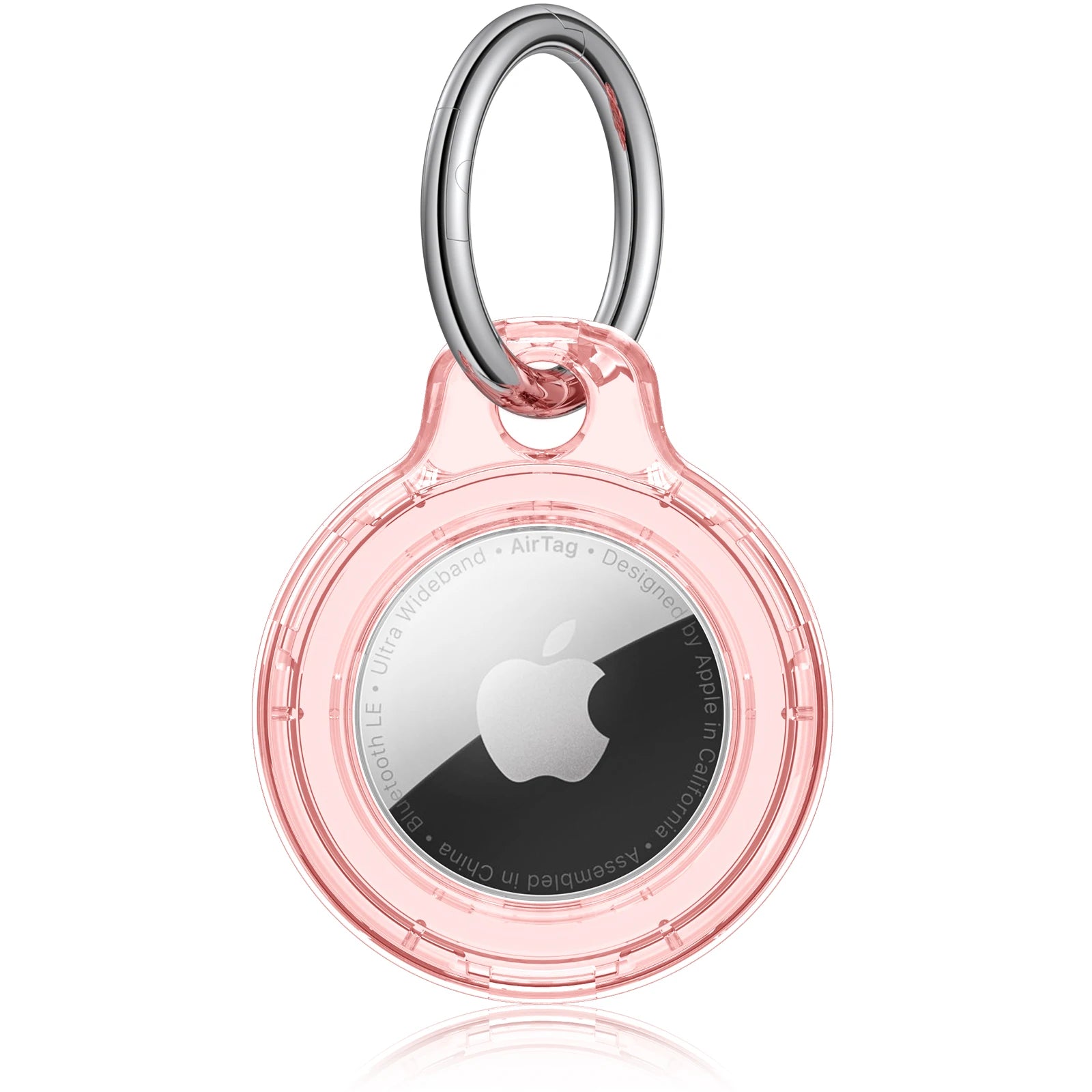 Case for Apple Air tag Holder with Keychain Protective Shell Tracker Accessories Hard PC AntiDrop Airtags Key Chain Air tag Case