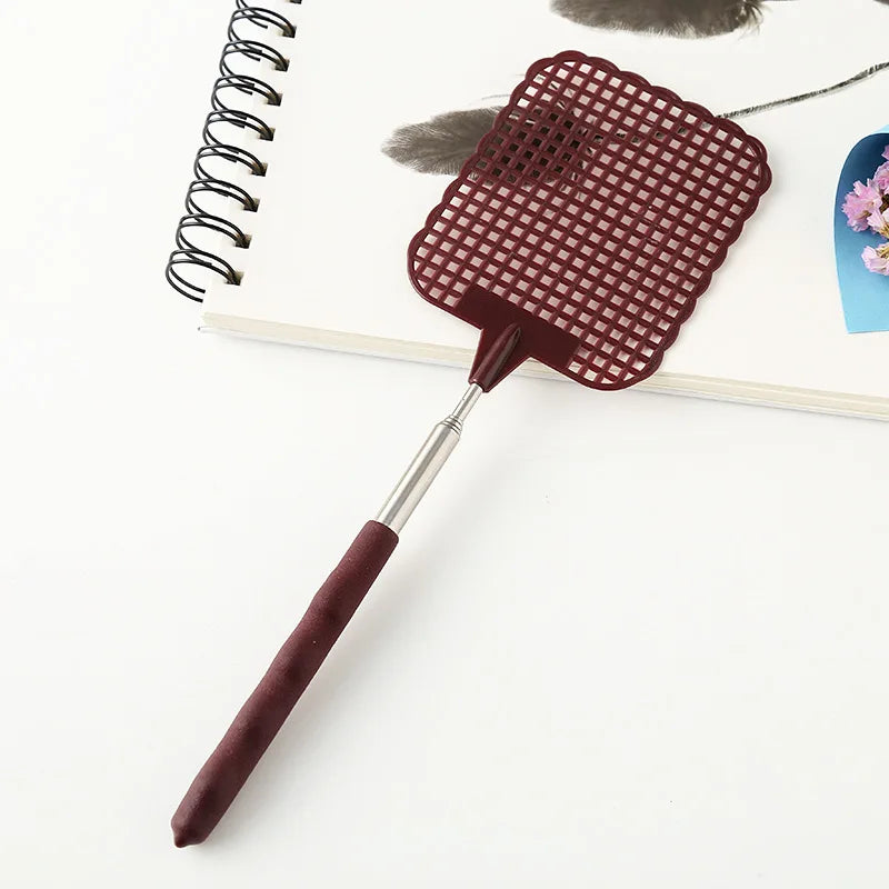 Adjustable Plastic Fly Swatter Home Long Handle Flyswatter Flapper Insect Killer