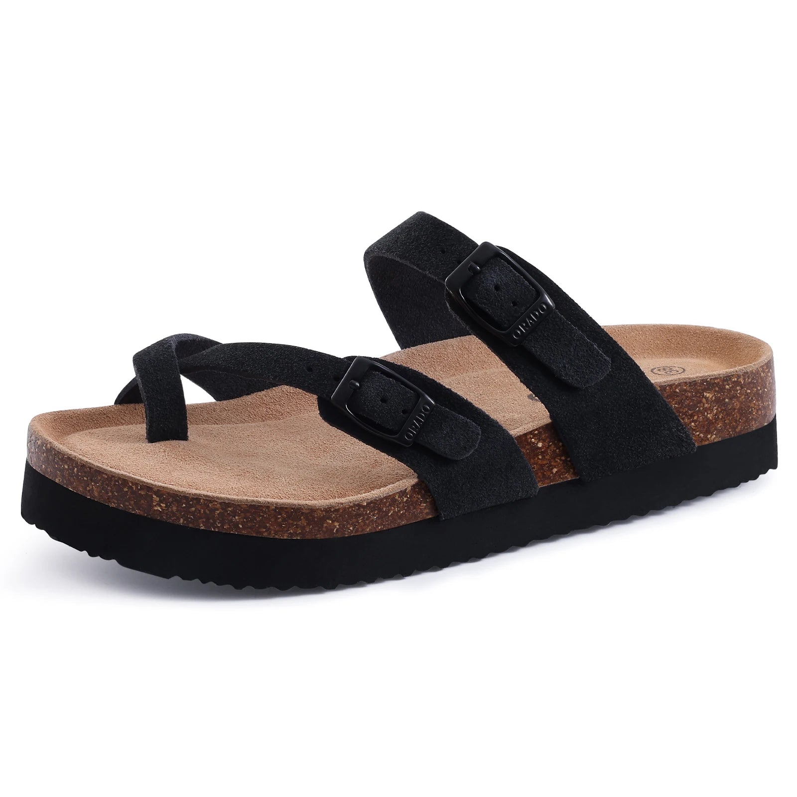 Kidmi Classic Cork Suede Slippers For Women Outdoor Cork Antiskid Men Mules New Women Cow Suede Clogs Shoes With Arch Support