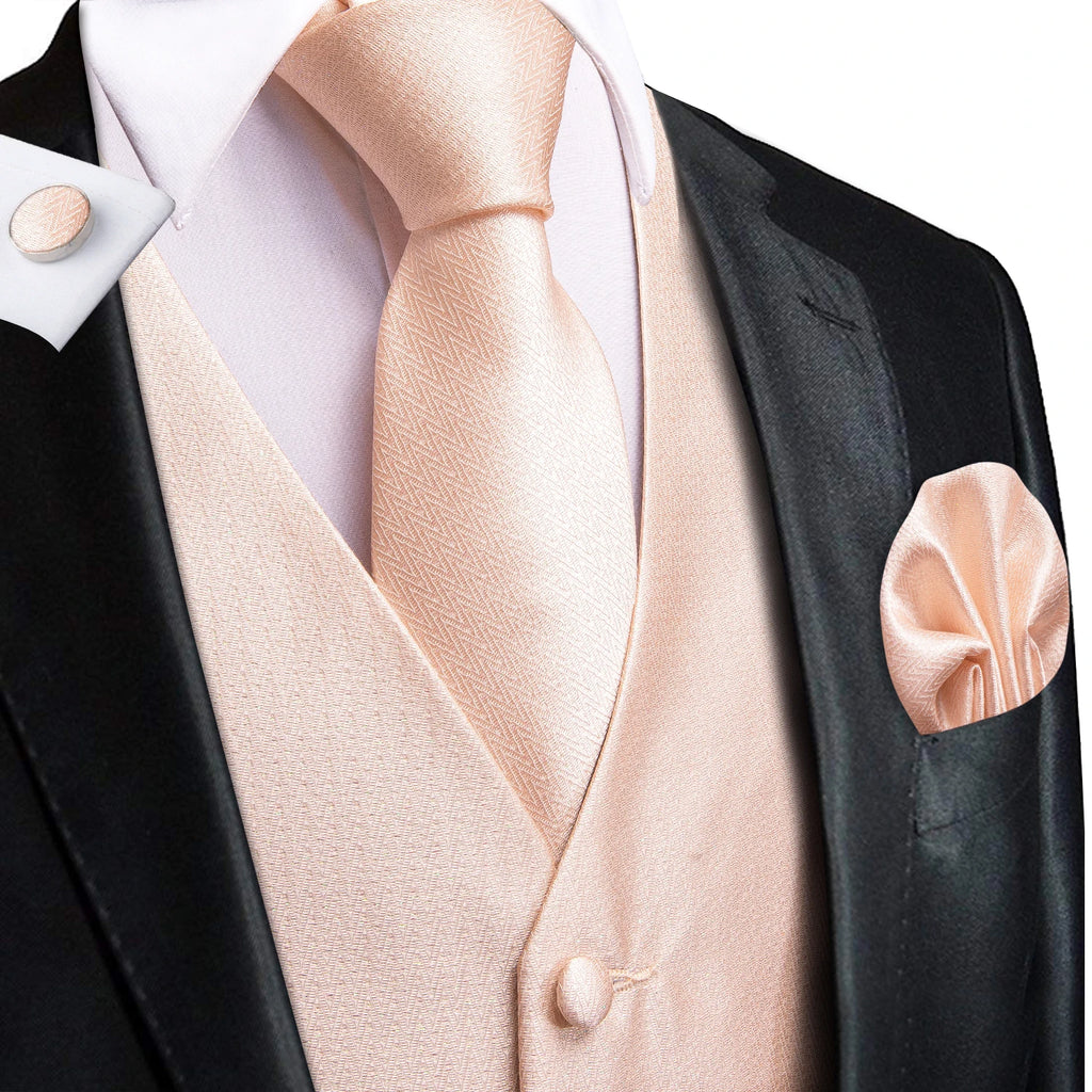 Hi-Tie Men's Silk Vests Fashion Dark Green Floral Jacquard Handkerchief Cufflinks Necktie Sleeveless Wistcoat Sets Wedding Party