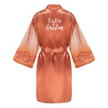 Caramel Wedding Bride Bridesmaid Robes Dressing Gown Sexy Women Bathrobe Night Shirts Short Women Kimono Mesh Sleeve