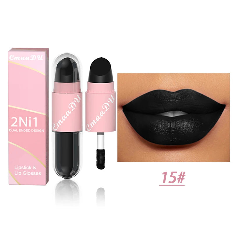 2 in 1 Matte Lipstick Liquid 18 Colors