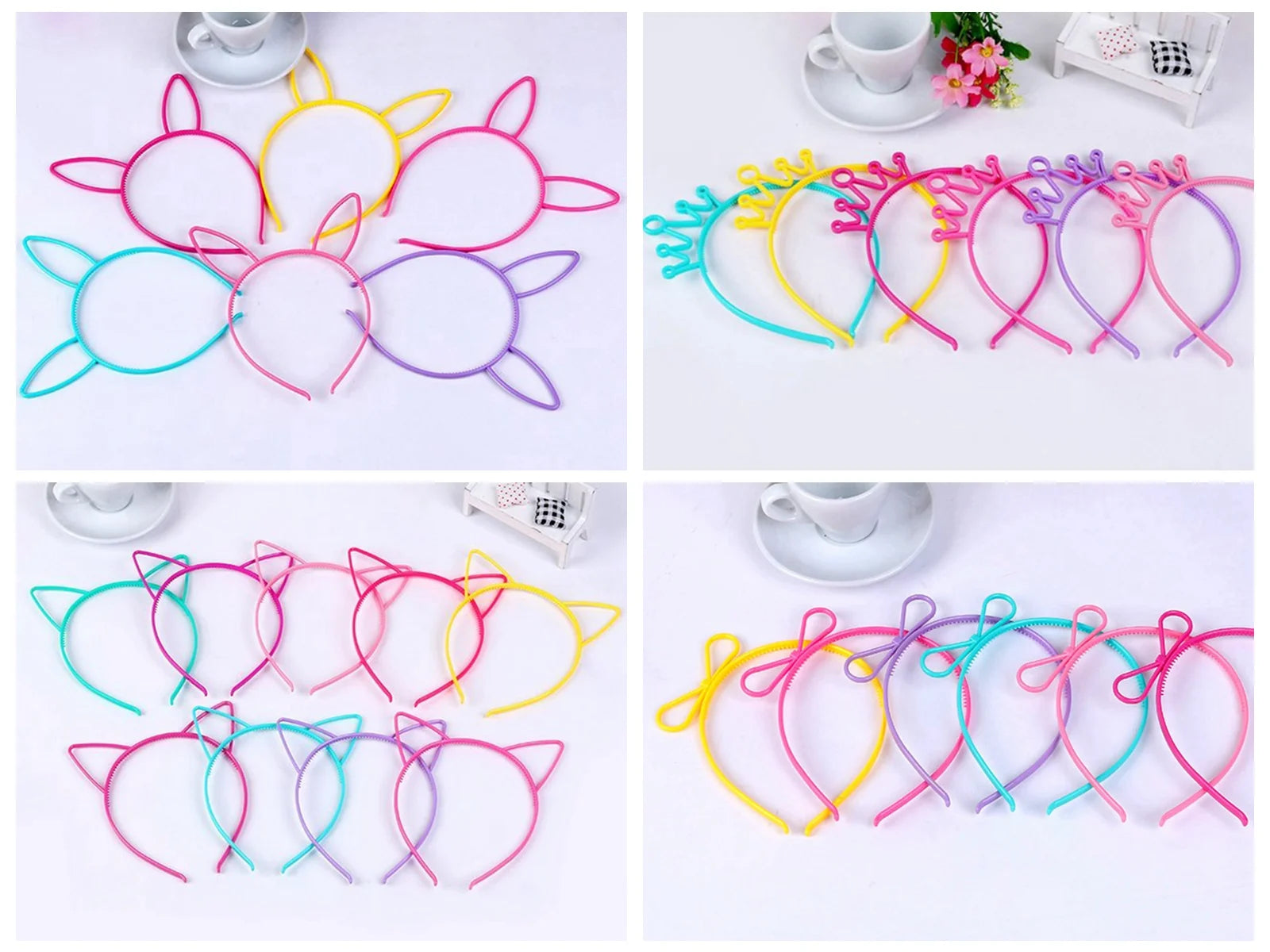 Plastic Crown Hair Tiara Princess Headband 10pcs