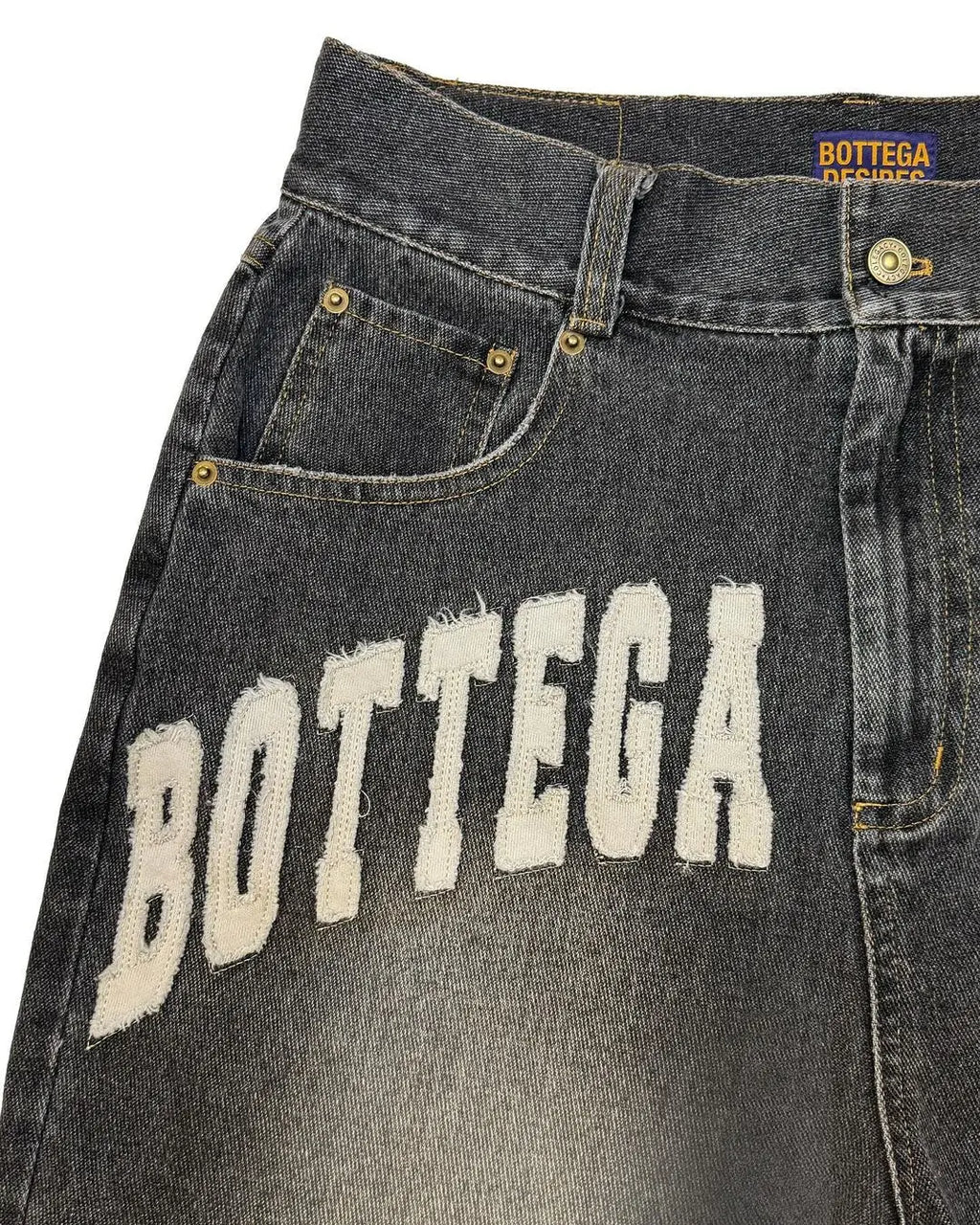 Vintage Trend Letter Embroidery Baggy Denim Jeans New Punk Casual Knee Pants for Men and Women Streetwear Straight Pants