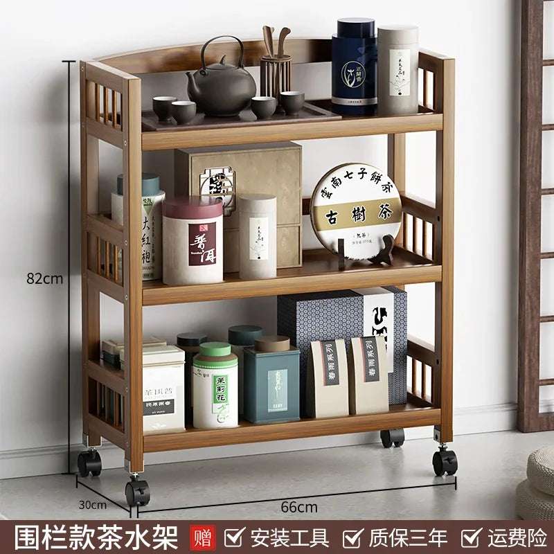 Multifunctional Living Room Center Table Drawer Design Bedside Table Universal Pulley Side Table All-match Scene Home Furniture