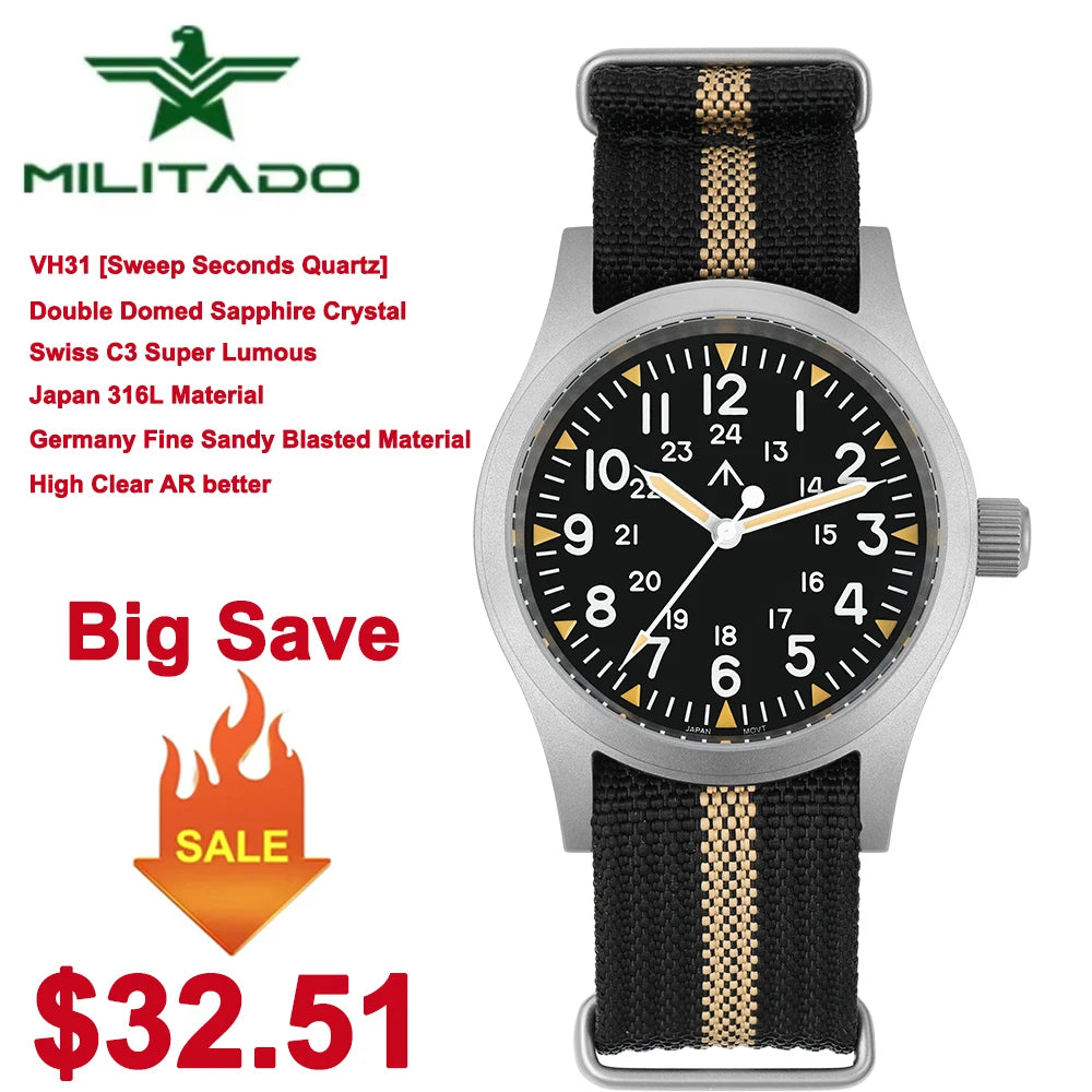 Militado ML05 Military Field Watch 38mm