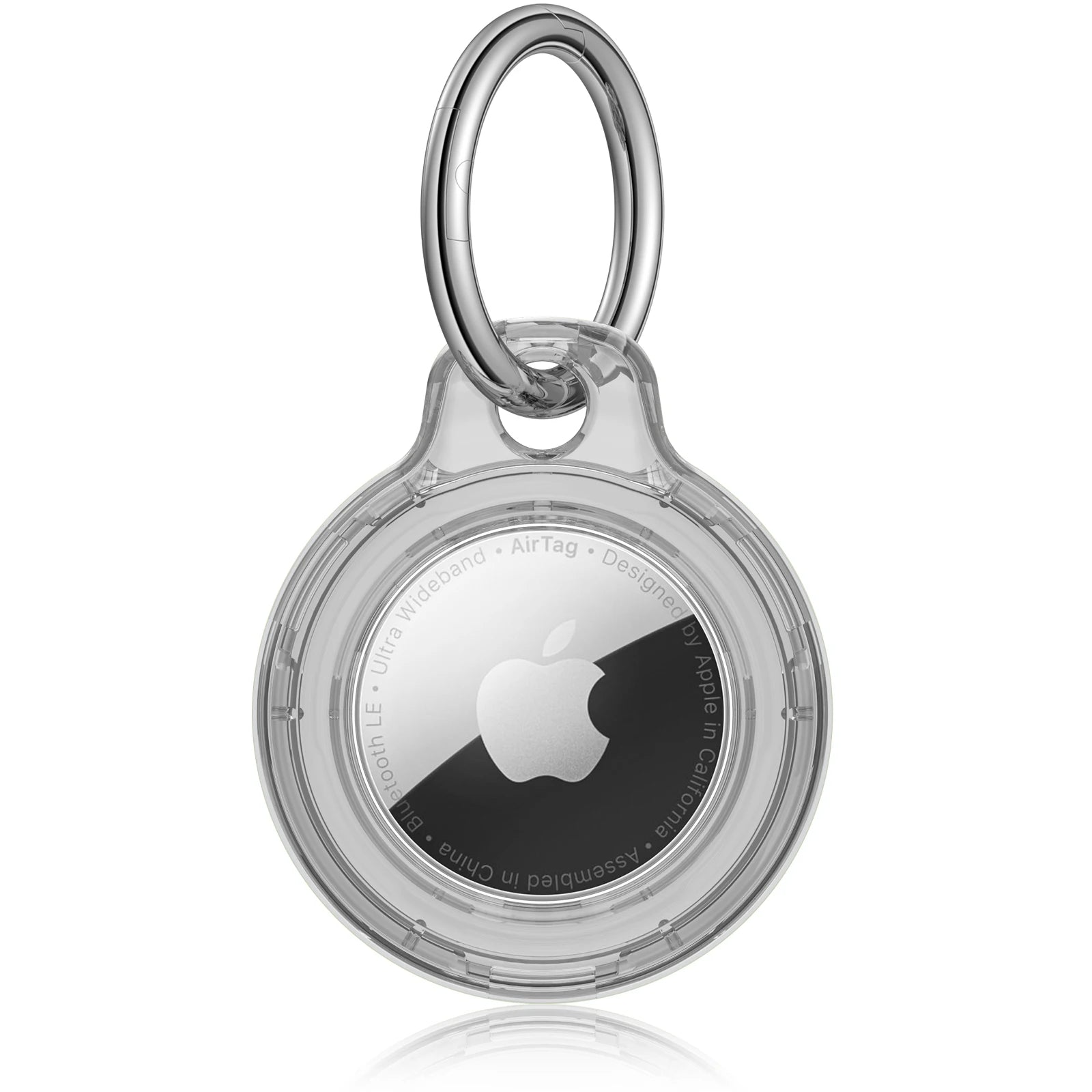Case for Apple Air tag Holder with Keychain Protective Shell Tracker Accessories Hard PC AntiDrop Airtags Key Chain Air tag Case