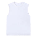 Cotton Men's Sleeveless Shirt Custom Logo Printing Name Gym Training Clothes DIY Vest