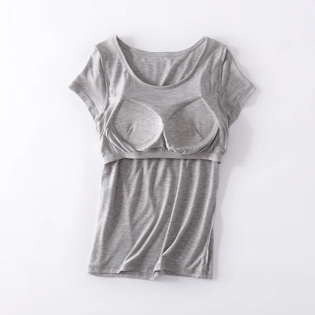 Women's Summer Pajama Top Short Sleeve M-4XL