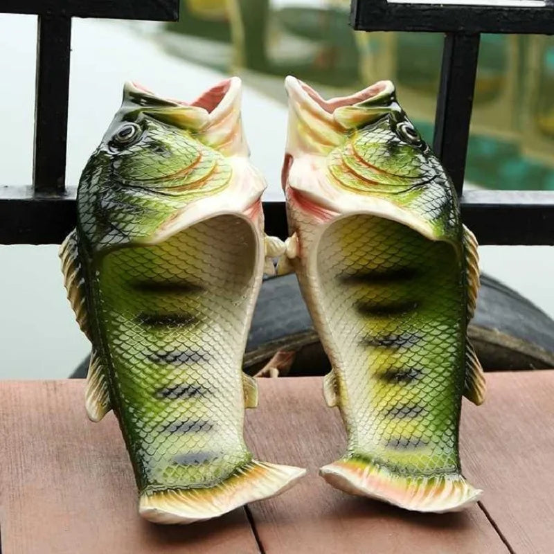 Fish Shoes Beach Slippers Unisex Funny Shoes