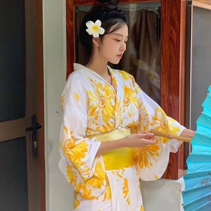 Kimono Women Japanese Traditional Yukata Haori Kimonos Cosplay Blouse Gown Female Summer Fashion Photography Clothes Party Dress
