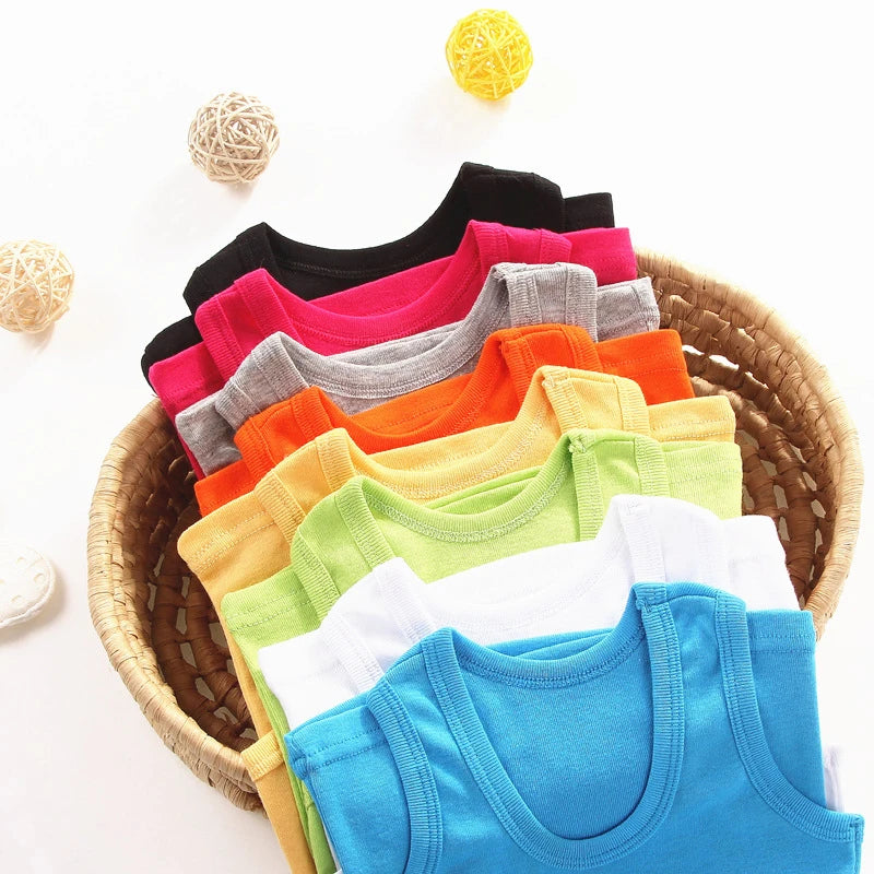 Kids Cotton Vest Tank Top 2-12Y