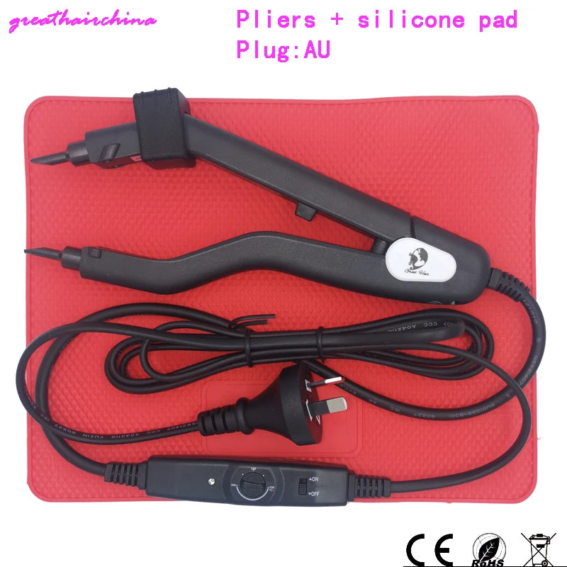 1Pcs Adjustable Temperature 220℃ Professional Hair Extension  Fusion Iron Heat Hair Connectors  Keratin Melting Tool