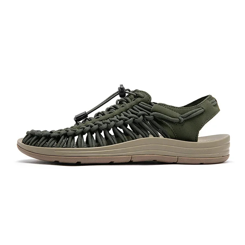 Men's charms Sandals Summer New Casual Shoes Fashion Trend Beach shoes Women's flat sandals on offer summer 2024 male slippers
