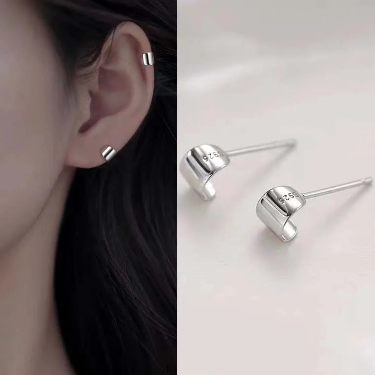 4Pcs/set Stainless Steel Aesthetic Zircon Crystal Hoop Earrings for Women Egirl New Y2K Cool Daily Wear Jewelry Accessories