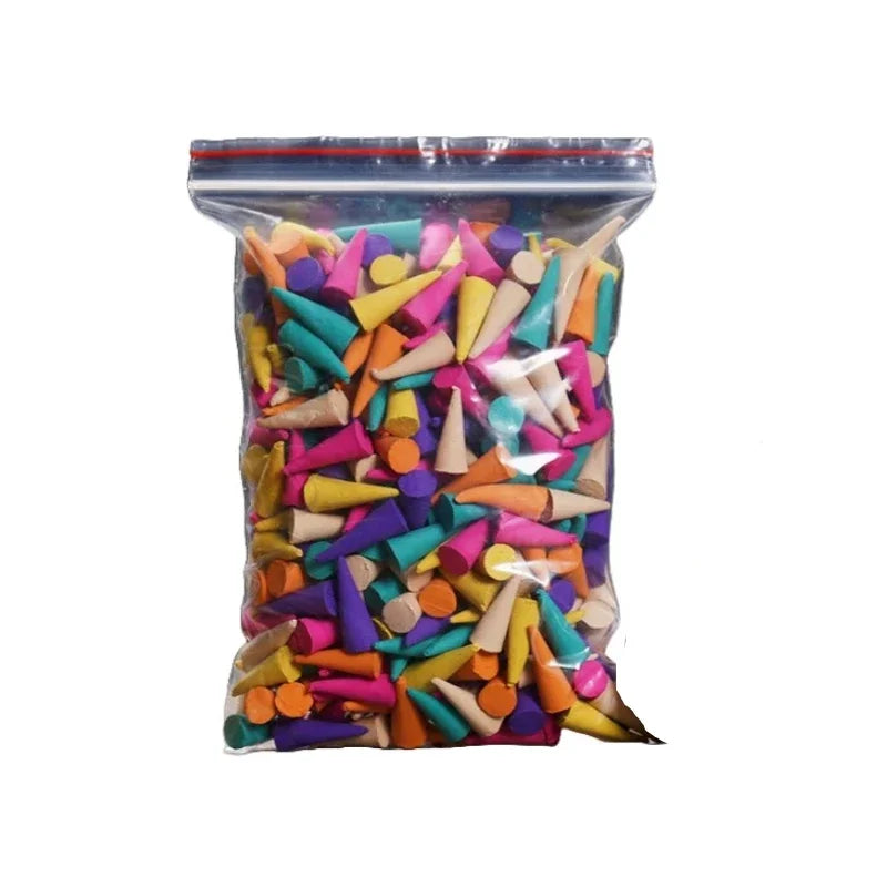 1Pack Backflow Incense Cones Pack of 60 Mixed Flavor Natural Incense Floral Lavender Sandalwood Aloes Aromatherapy