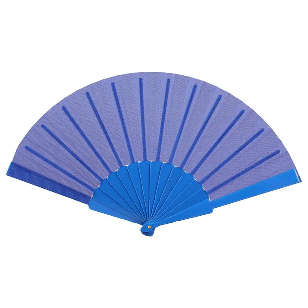 Floral Lace Folding Fan Solid Color Strong Structure Portable Handheld Fan For Weddings Parties Travel Portable Women Fans