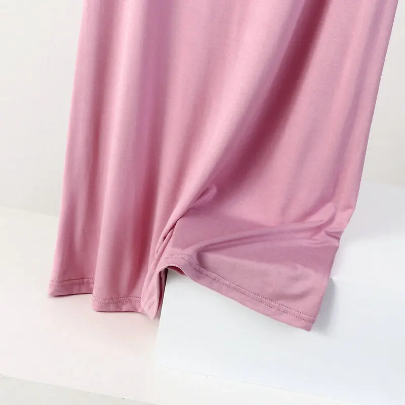 Plus Size Full Slips Dresses Women Summer Sleeveless Vest Inner Petticoat Dress Female Soft Modal White Underskirt XL-8XL