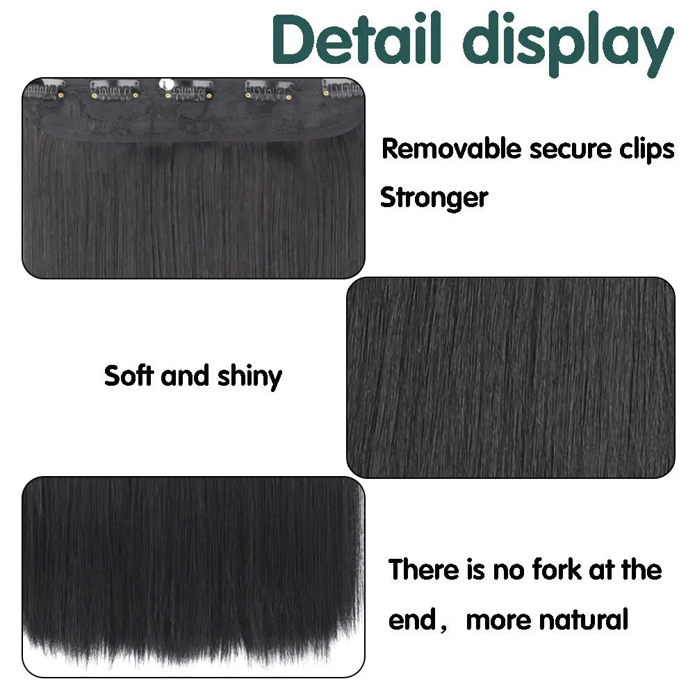 Synthetic Clip In Hair Extensions 80cm Long