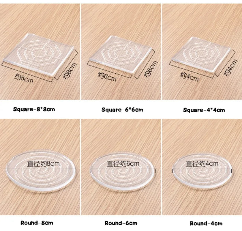 4Pcs Anti Vibration Pads for Washing Machine Chair Leg Protectors Non-slip Mat Mute Silicone Stickers Sofa Furniture Feet Cover