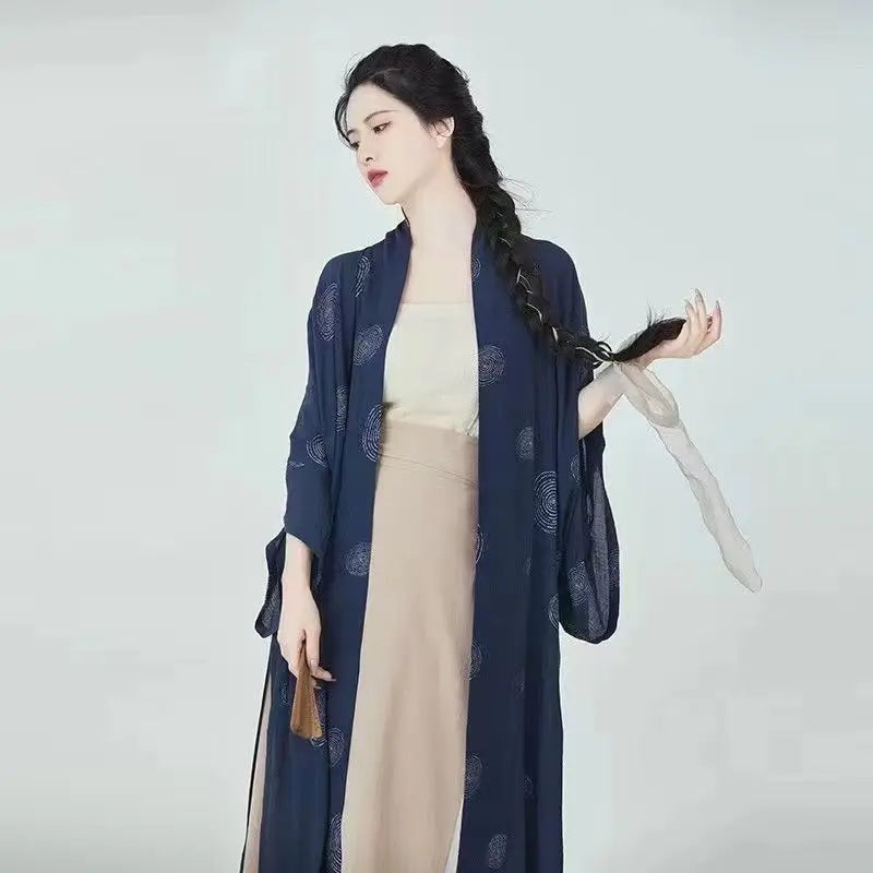 2025 summer new hanfu chinese ancient song dynasty women clothes daily loose casual improved three pieces elegant hanfu set s369
