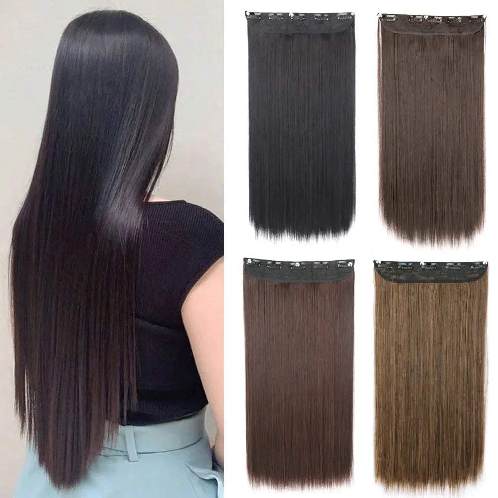 Synthetic Clip In Hair Extensions 80cm Long