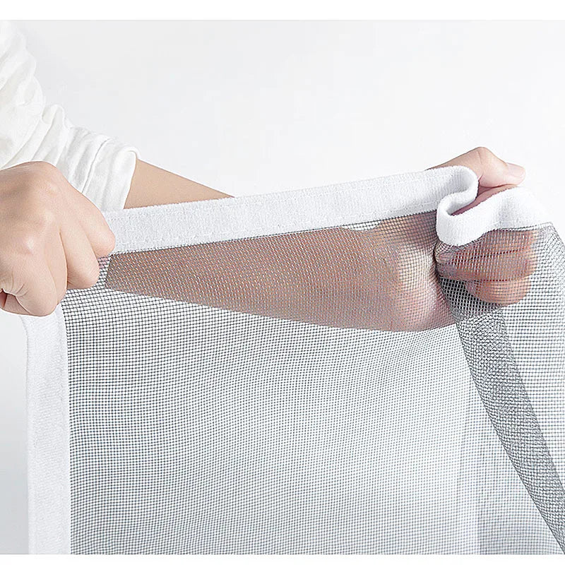 White,custom size anti mosquito window,zipper window screen,self-adhesive window mesh mosquito net,Invisible sheer,anti mosquito