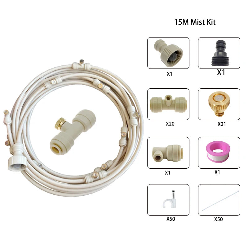 Low Pressure Misting System Terrace Mister Water Foggers Nebulizer Sprayer Patio Mister Line  6-20M