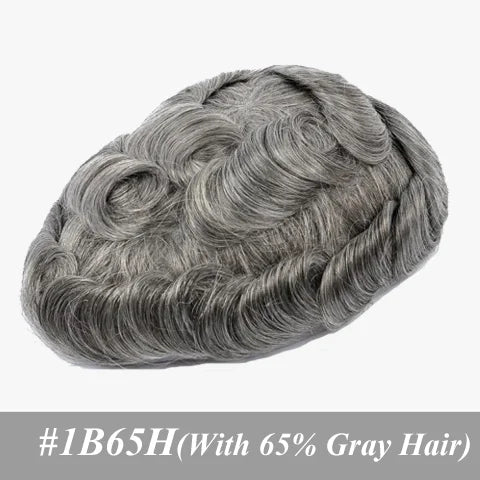 Permier Male Hair Prosthesis Ultra-Thin 0.03mm Skin Wigs for men 6" Men's capillary prothesis Toupee 100% Human Hair Men's Wig