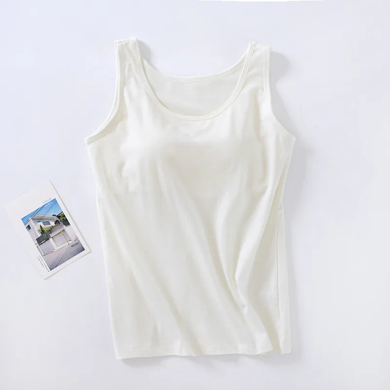 Cotton Sleep Shirt Chest Pad Pajama Top