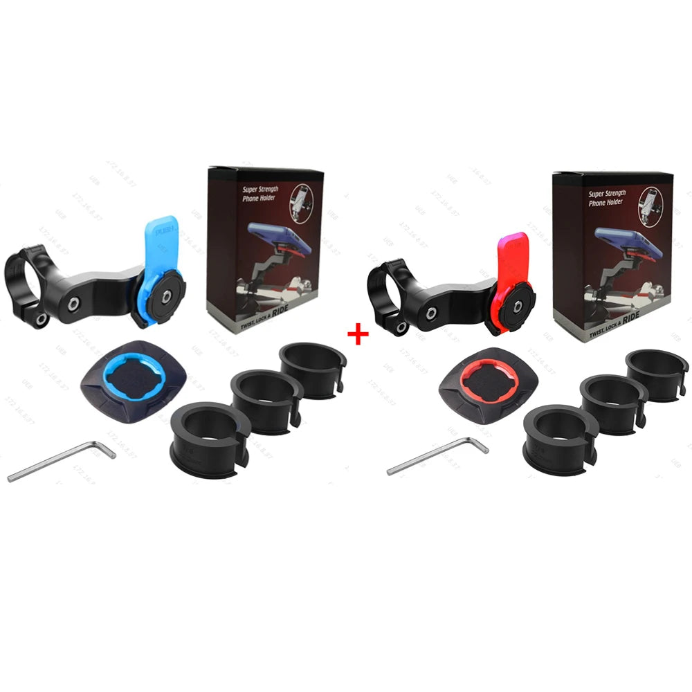 Motorcycle Bike Phone Holder Stand Bicycle Quad Lock Phone Holder Shock Absorber Bicycle Mobile Support Handlebar Mount Bracket