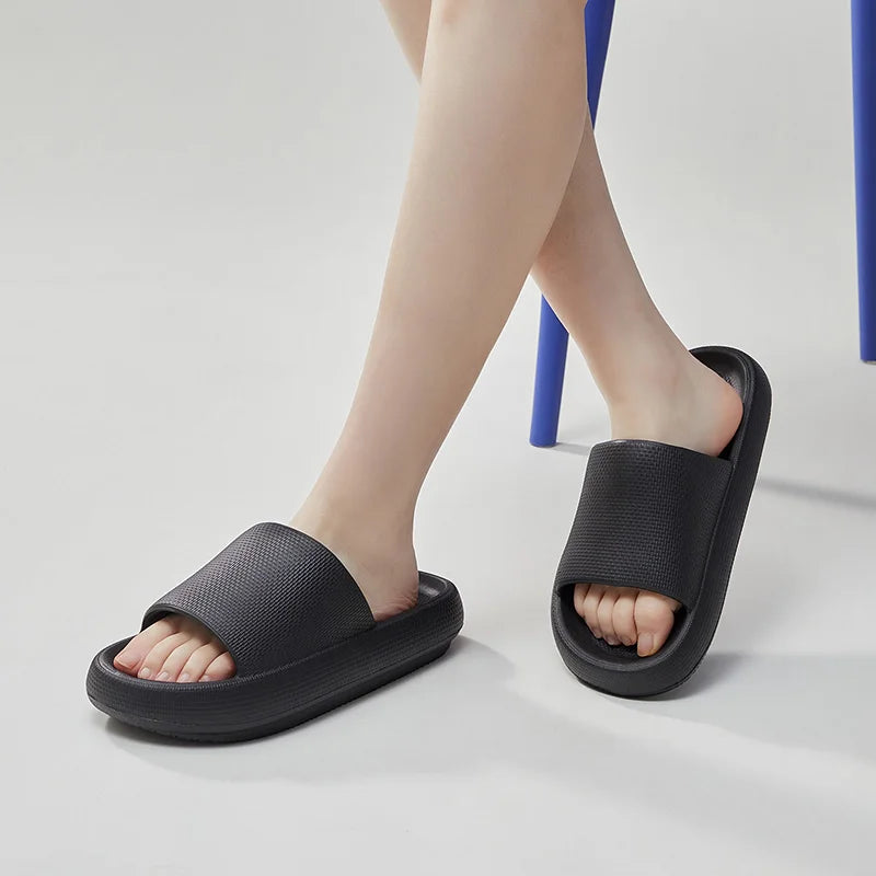 UTUNE 51CM slippers for man Platform House Shoes EVA Soft fashion slides Anti-slip Summer Sandals Women bathroom shoes Shower