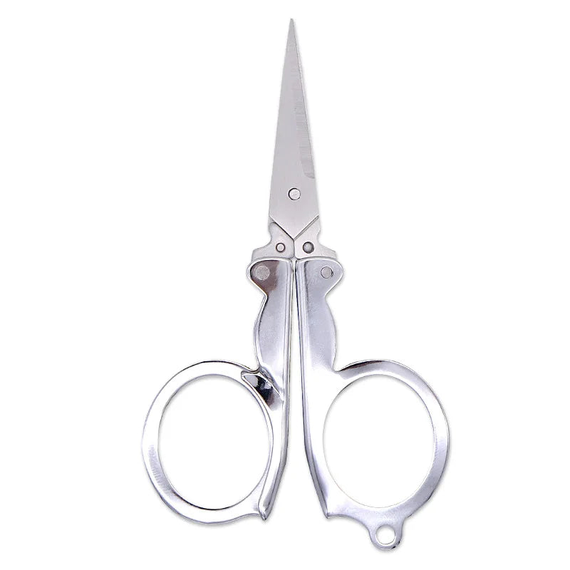 Kawaii Morandi Color Folding Scissors Portable Key Chain Mini Paper Cutter Korean Stationery DIY Handmade Tools Office Supplies