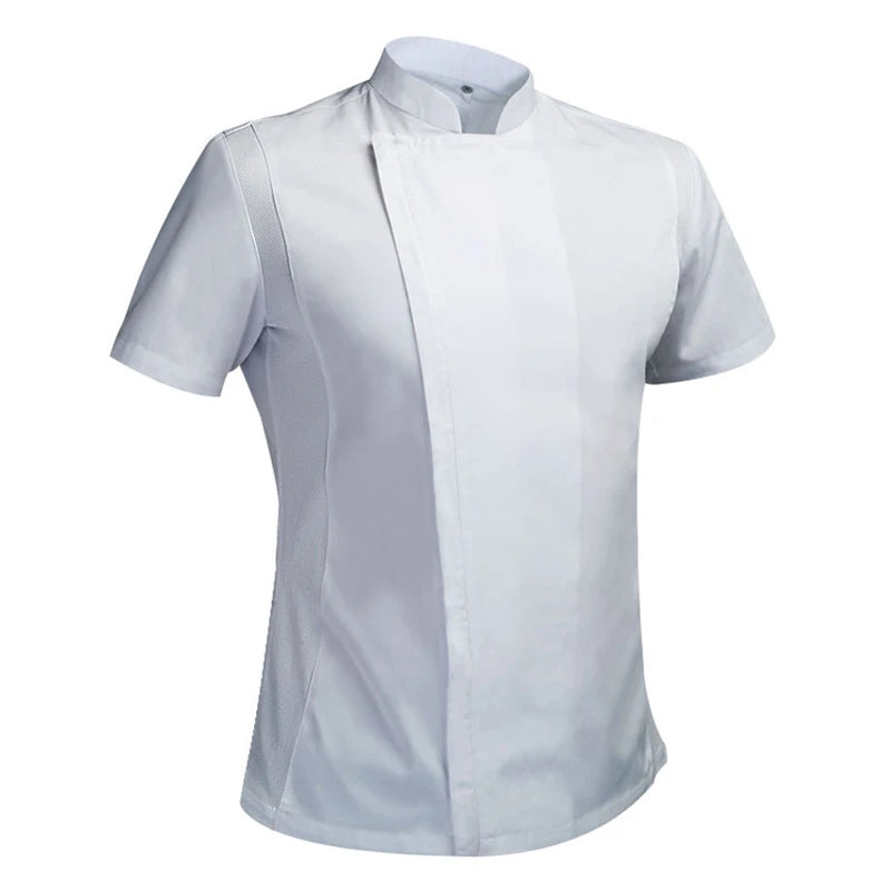 Summer Chef Costume Cook Jacket Male Chef's White Shirt Restaurant Uniform Barber Shop Workwear Overalls Restaurantes