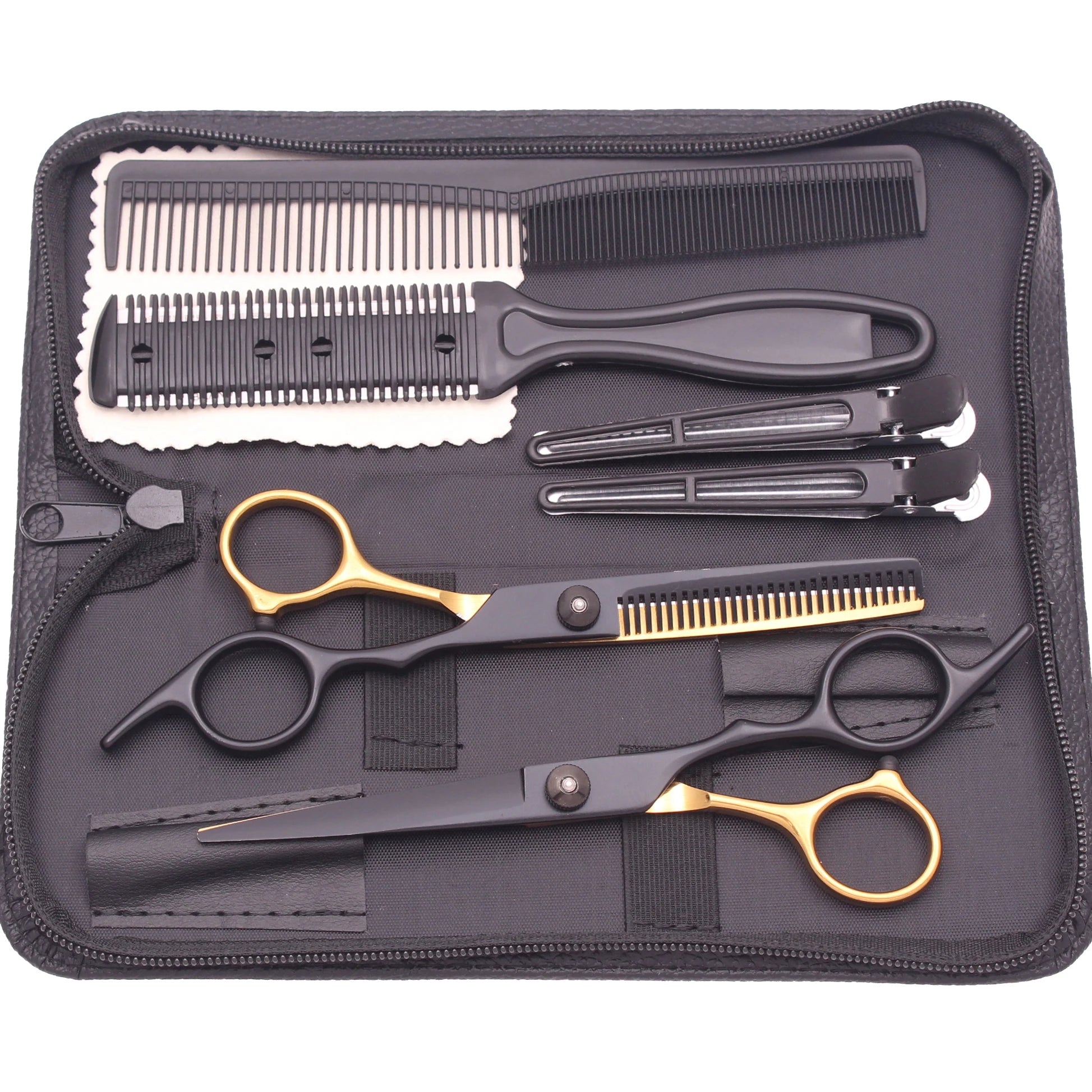 6.0'' Hair Scissors Professional Cutting Shears Thinning Hairdressing Haircut Comb Razors Sets Salon Barber & Home Dropshipping