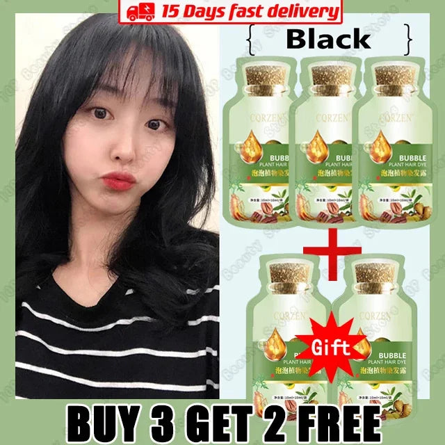 Natural Herbal Hair Dye Shampoo 5 Minutes