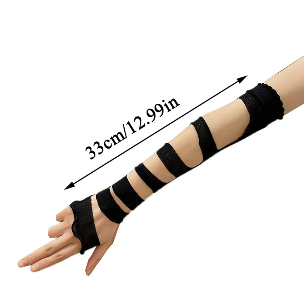 Bandages Arm Sleeves Korean Spicy Y2K Girls Personality Ballet Style Oversleeve Jk Lolita Cosplay Dress Up Fingerless Gloves
