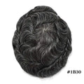 ISKIN Men Toupee Human Hair Full PU 0.12cm Men's Capillary Prosthesis With Knots Indian Remy Hair System Unit Natural Hair Wigs