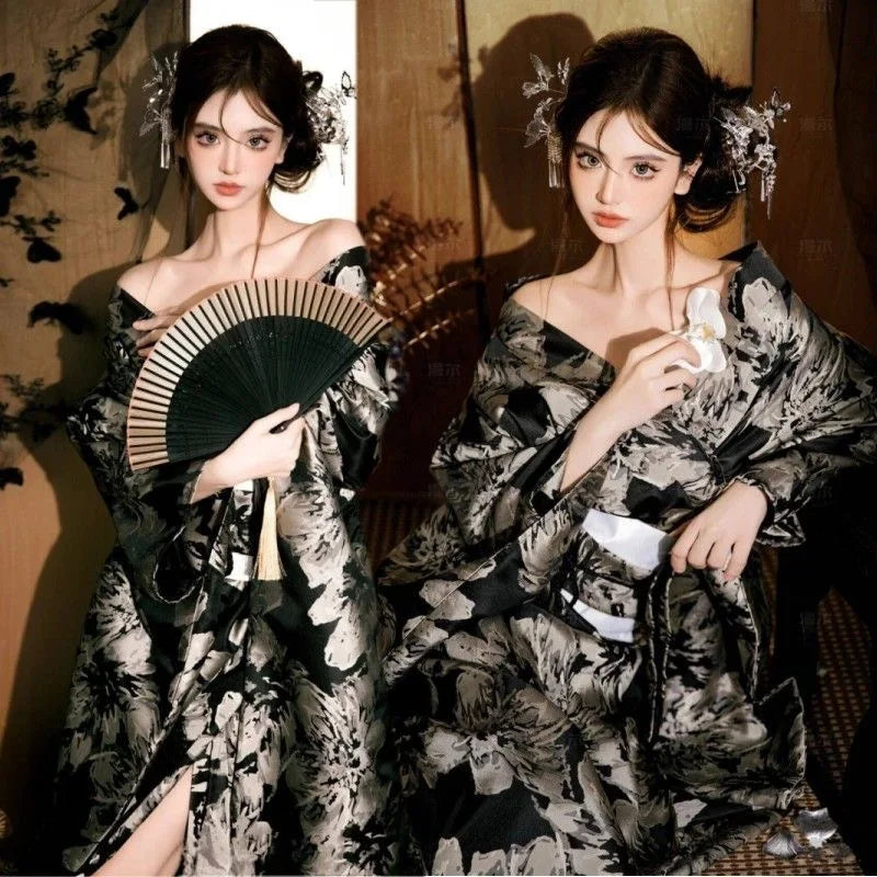 Kimono Women Japanese Traditional Yukata Haori Kimonos Cosplay Blouse Gown Female Summer Fashion Photography Clothes Party Dress