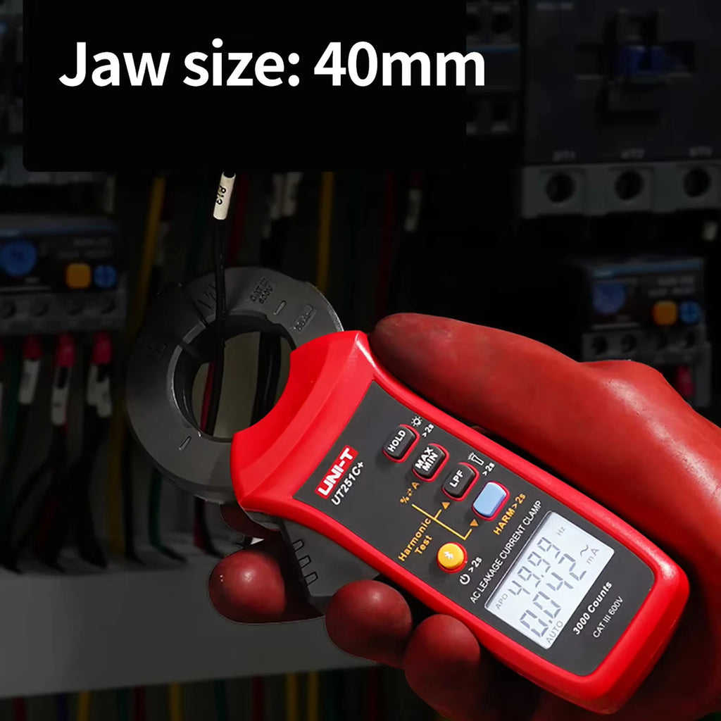 UNI-T UT251C+ Digital Clamp Meter for AC Leakage Current Measurement 0- 60A Auto Range Peak Hold Bluetooth Data Transfer