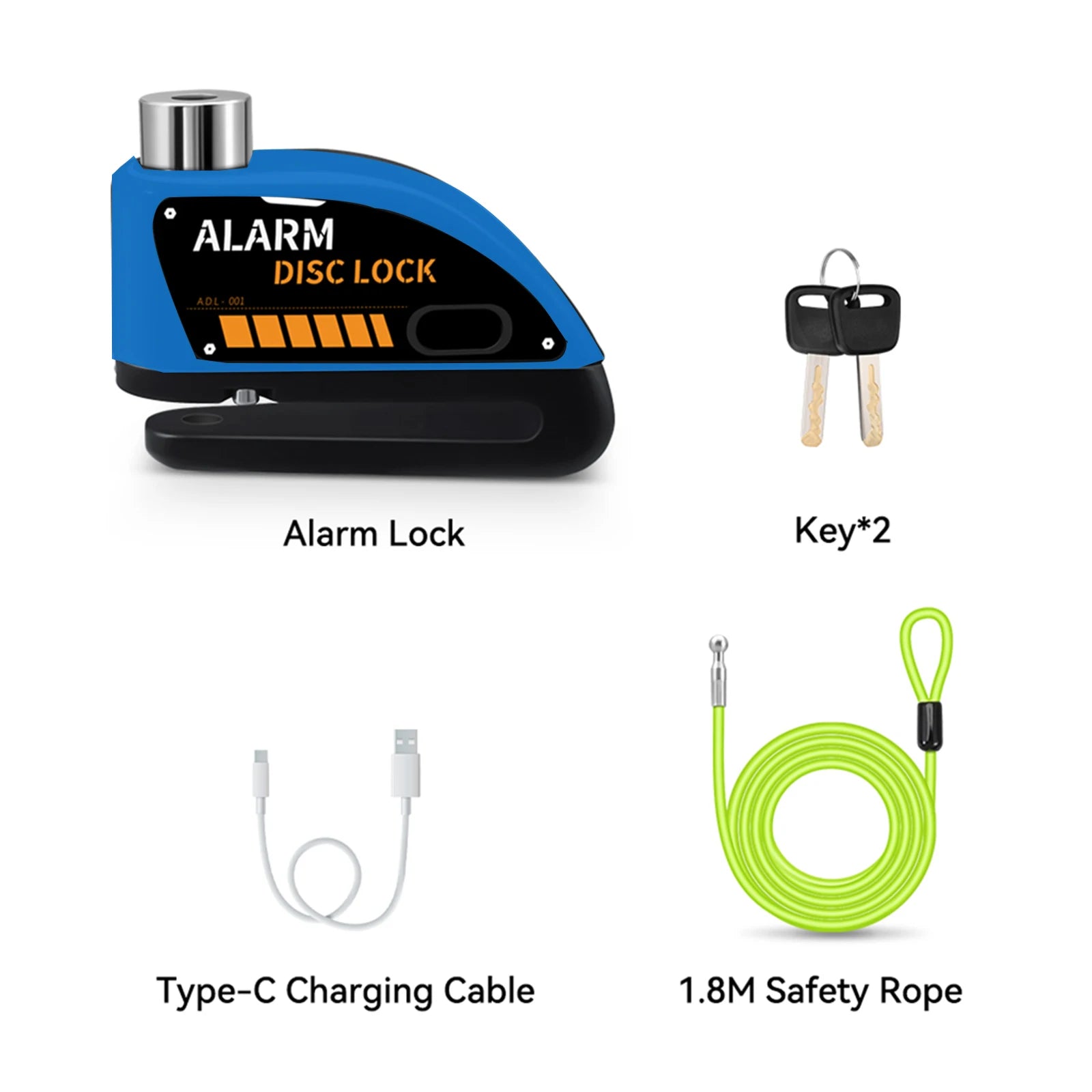 Extractme Motorcycle Alarm Disc Brake Lock 120dB Bicycle Wheel Disk Padlock Security Anti-Theft Lock Scooter Alarma Motocicleta