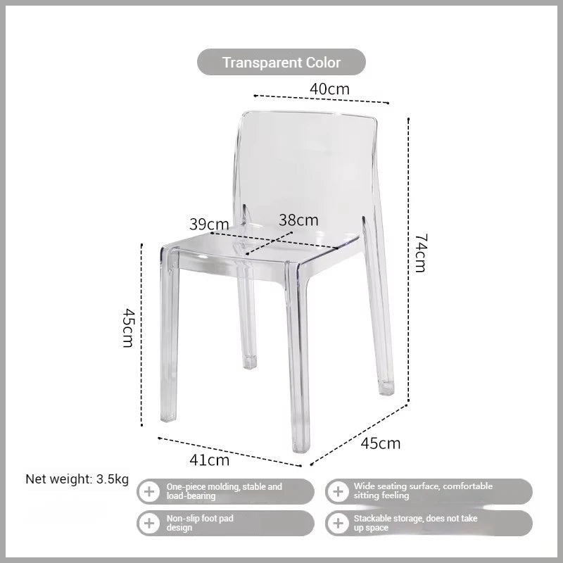 High Dining Bar Chairs Office Nordic Accent Velvet Bar Stools Luxury Transparent Acrylic Design Banqueta Home Furniture HBBC