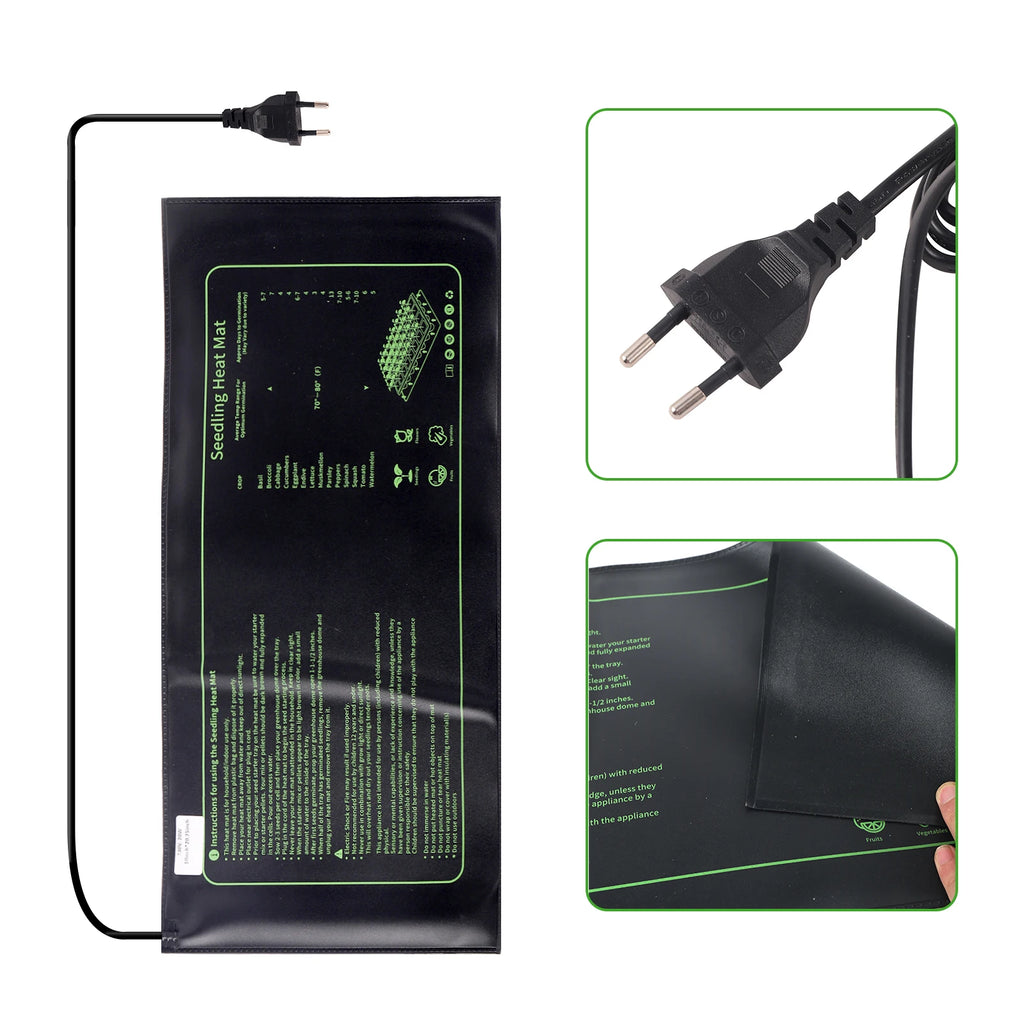 Seedling Heating Mat 20W Waterproof Plant Seed Germination Propagation Clone Starter Pad EU Plug Garden Supplies