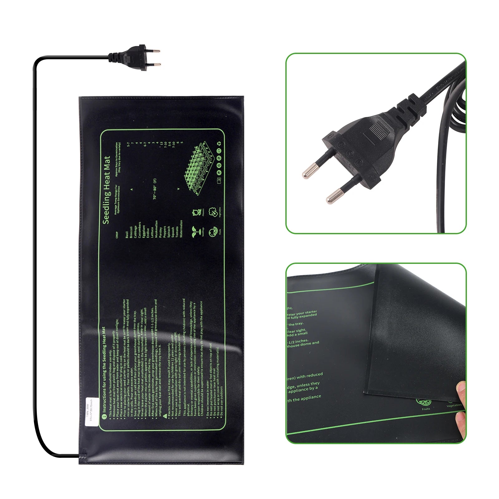 Seedling Heating Mat 20W Waterproof Plant Seed Germination Propagation Clone Starter Pad EU Plug Garden Supplies