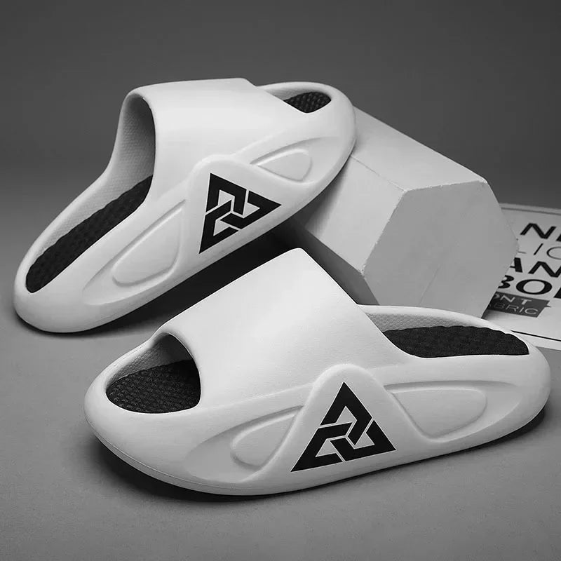 Men's Soft Air Cushion Casual Slippers EVA Extra-thick Sole Sandals Fashion Flip Flops Outdoor Shoes Summer Out Sandalias Hombre