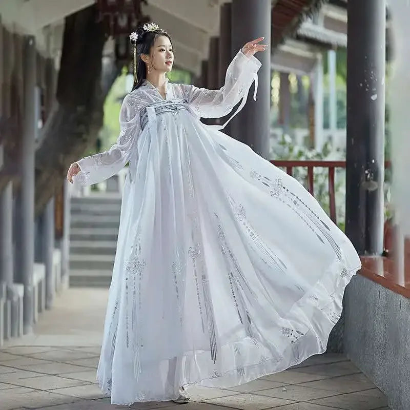 Summer Chinese Hanfu Princess Dress Women Fairy Folk with Kimono Female Dance Oriental Costume Chinese Clothes